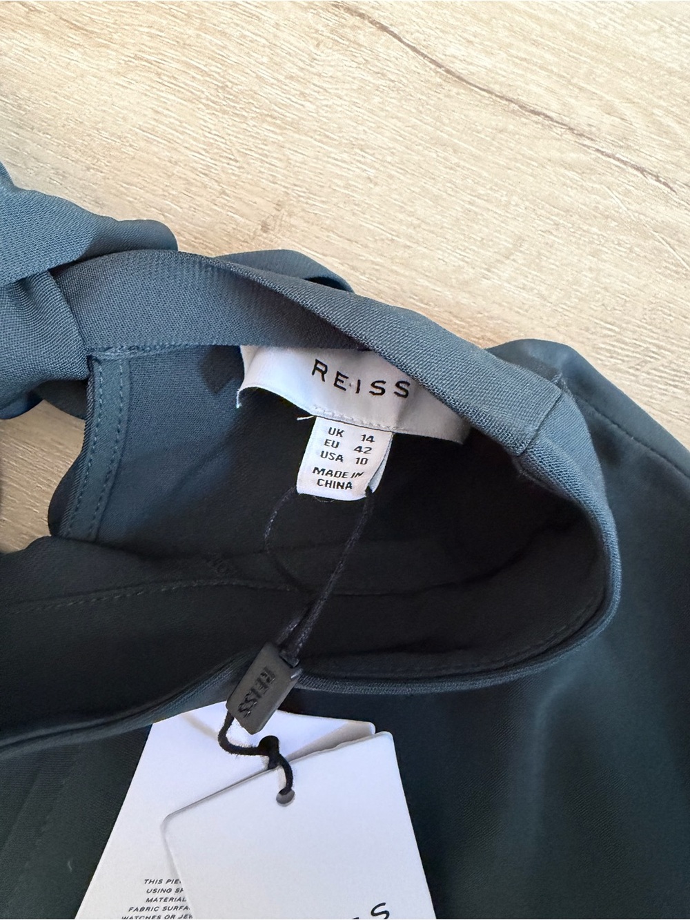 Reiss Deep Teal Mock-Neck Midi Dress - Picture 5 of 12